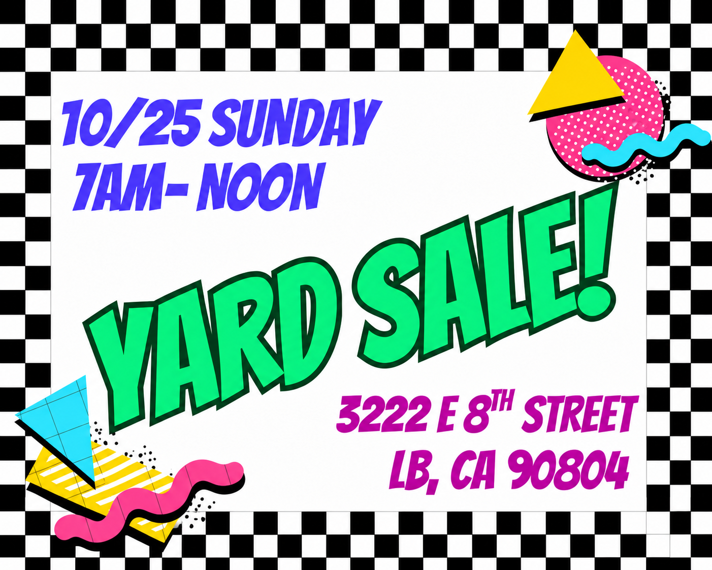 Garage Sale on East 8th Street, Long Beach CA — 💚 YARD SALE 💚