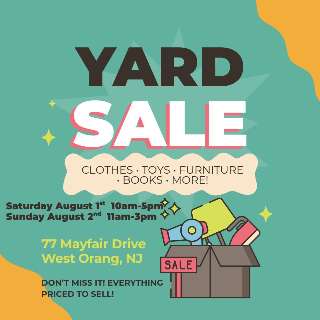 Garage Sale on West Orange, West Orange NJ — West Orange, NJ City-wide Garage Sale — patch.com