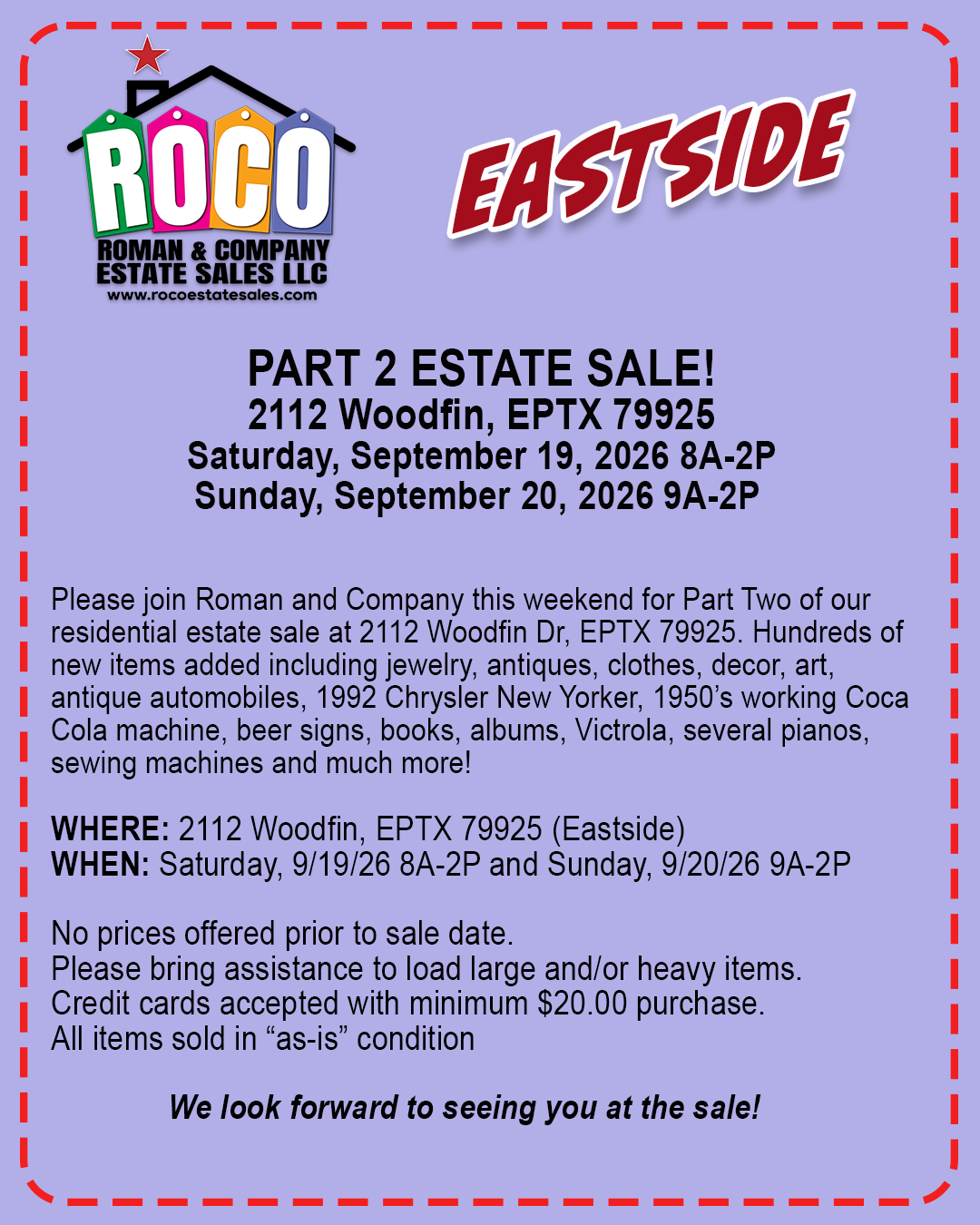 Estate Sale on El Paso, El Paso TX — El Paso, TX Estate Sale by Roman and Company Estate Sales LLC