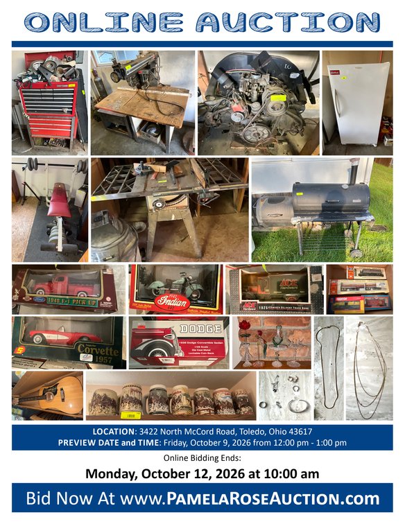 Estate Sale on North McCord Road, Toledo OH — Toledo, OH Online Auction by Pamela Rose Auction Company, LLC