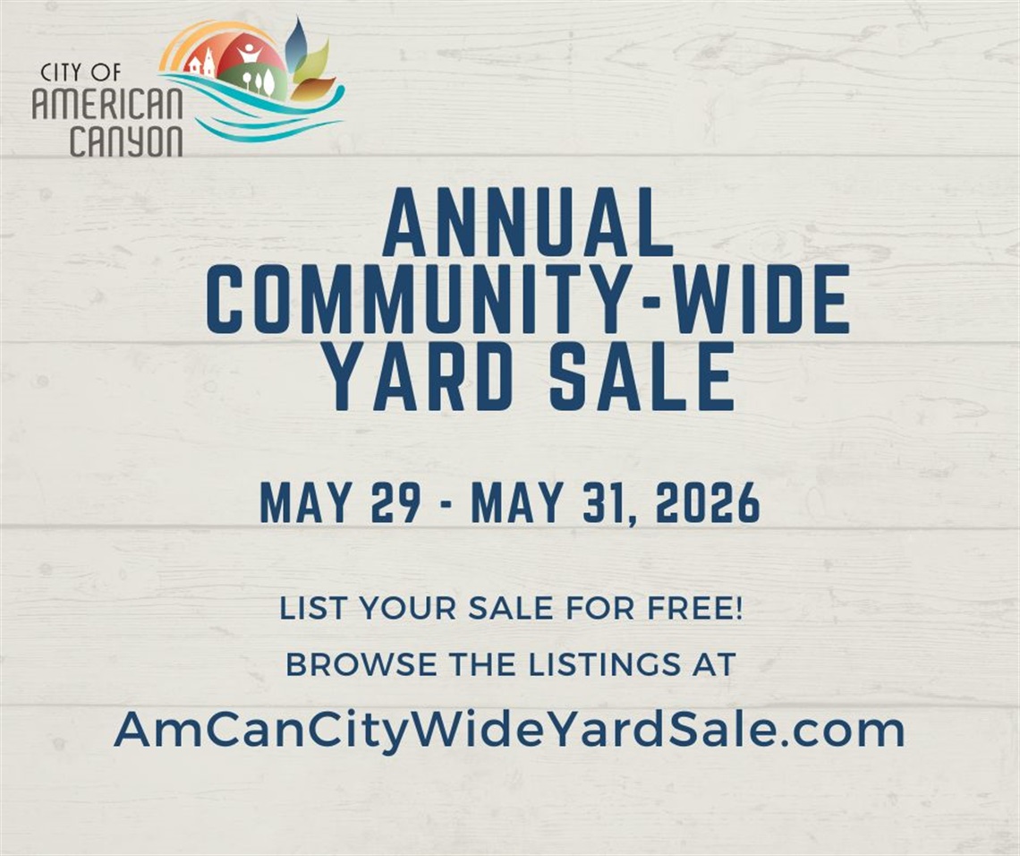 Garage Sale on American Canyon, American Canyon, CA — American Canyon, CA City-wide Garage Sale — americancanyon.gov, photo 1