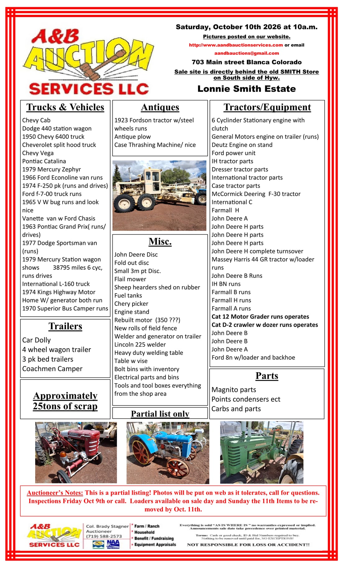 Estate Sale on Moffat, Moffat, CO — Moffat, CO Sale by A & B Auction Services LLC, photo 1