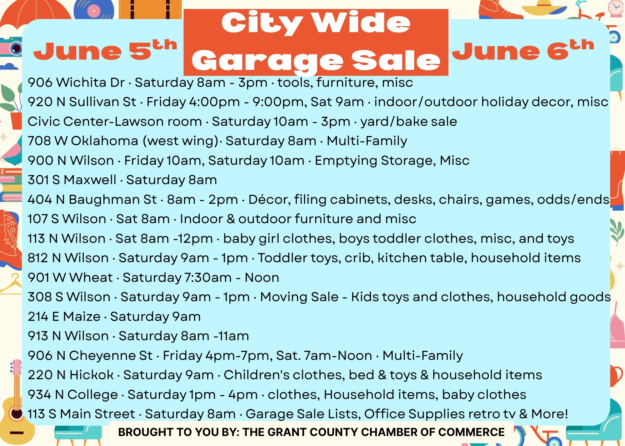 Garage Sale on Ulysses, Ulysses, KS — Ulysses, KS City-wide Garage Sale — ulysseschamber.org, photo 1