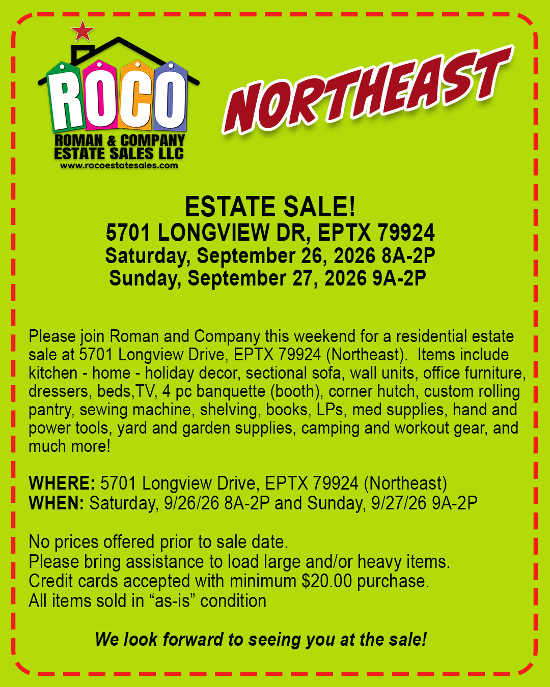 Estate Sale on El Paso, El Paso, TX — El Paso, TX Estate Sale by Roman and Company Estate Sales LLC, photo 1